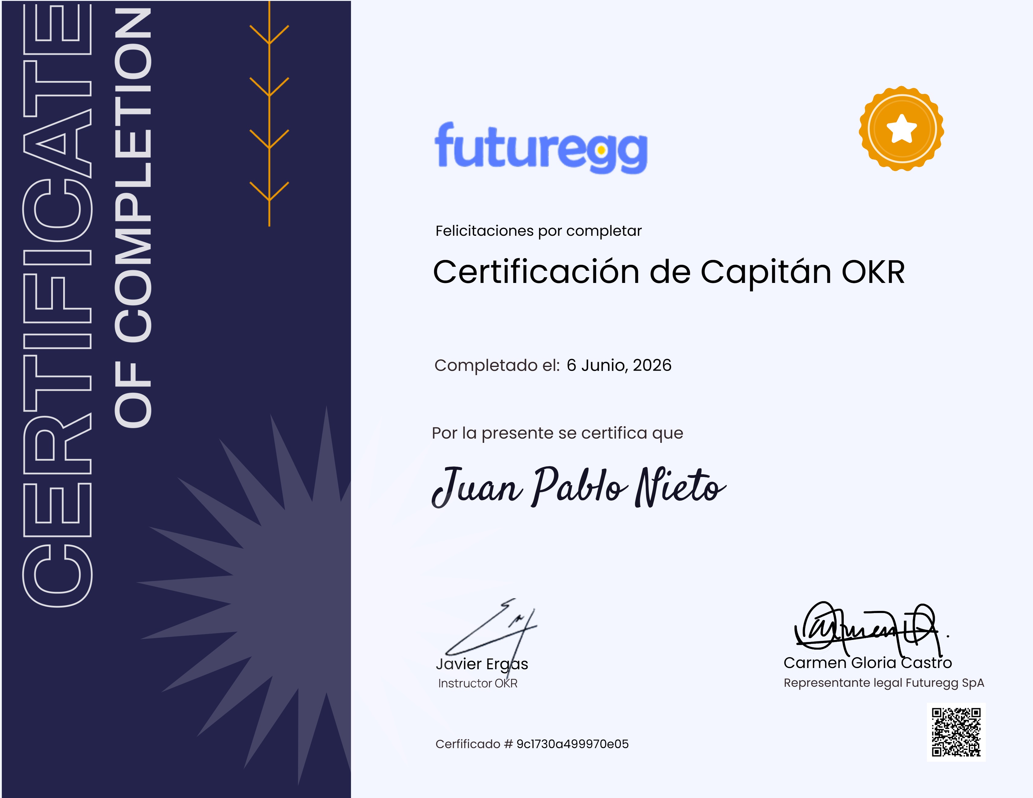 Certificación de Capitán OKR